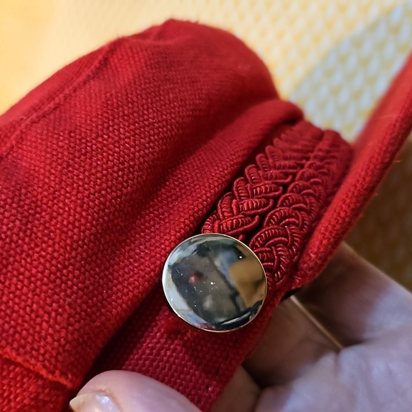 Zara 56cm red sports cap canvas / denim bought but never worn - Picture 10 of 11